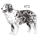 dog stamp 472