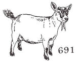 ranch and farm animal stamp 691